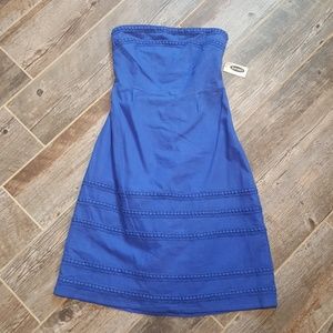 Blue strapless dress from Old Navy, size 0 NWT
